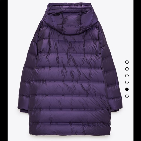 Zara purple water repellent over sized jacket - Picture 6 of 6